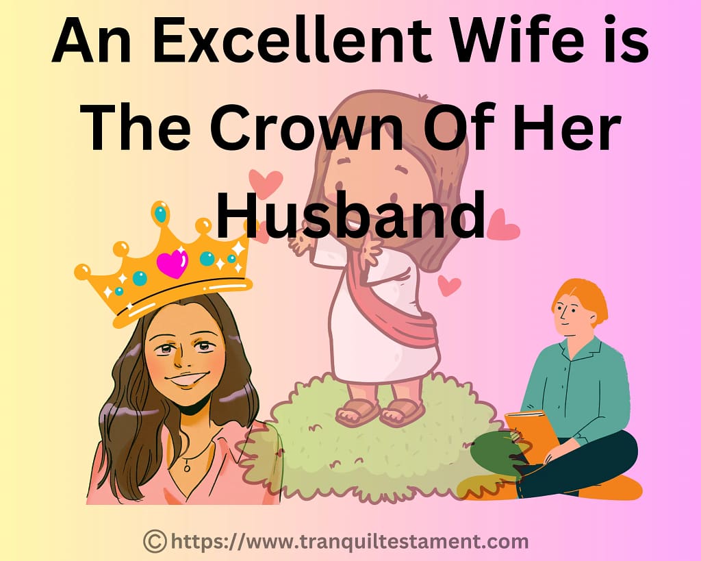 An excellent wife is the crown of her husband