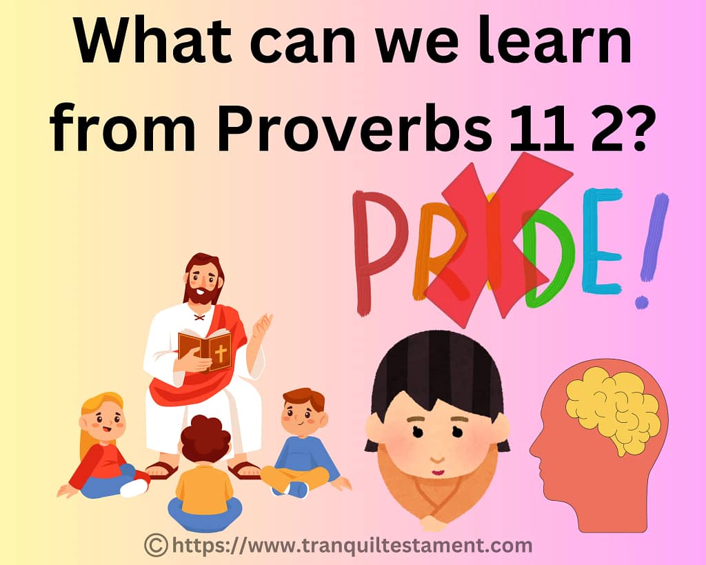 What can we learn from Proverbs 11 2?