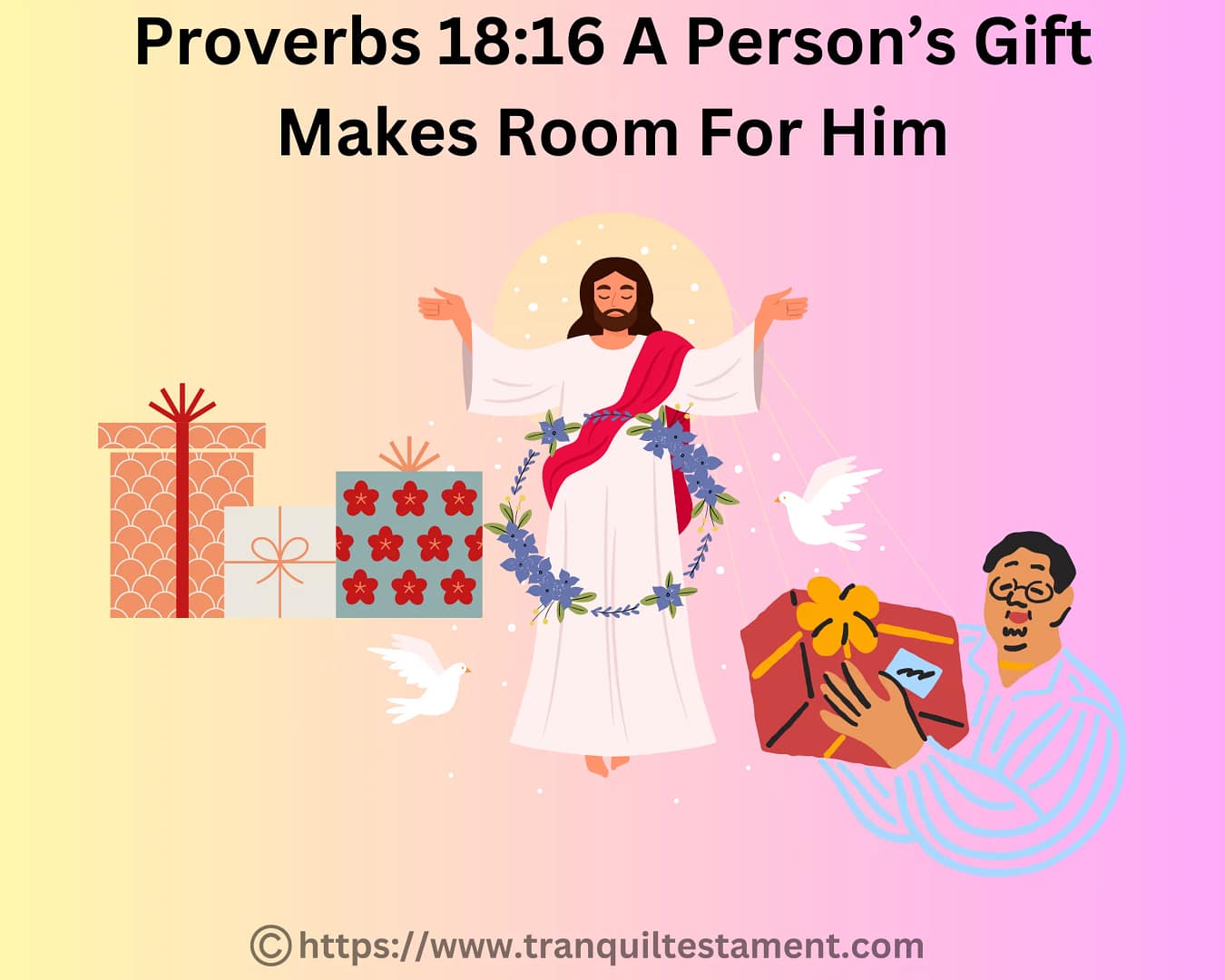 Proverbs 18:16 A Person’s Gift Makes Room For Him.