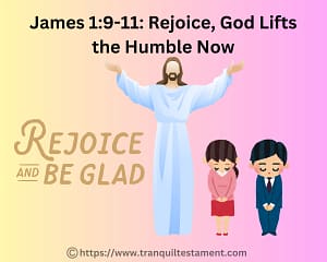 James 1:9-11 Rejoice, God Lifts the Humble Now